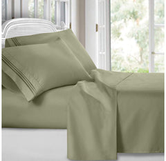 1,500 Thread-Count Sage Green Sheets Set