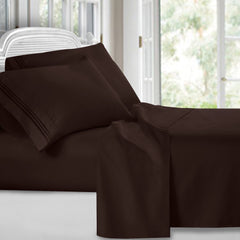 1,500 Thread-Count Chocolate Bed Sheets Set