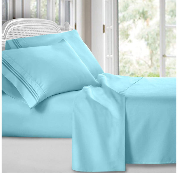 1,500 Thread-Count Aqua Bed Sheets Set